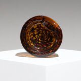 Cendrier en verre de Murano ambré, 1960