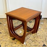 Teak trundle coffee table