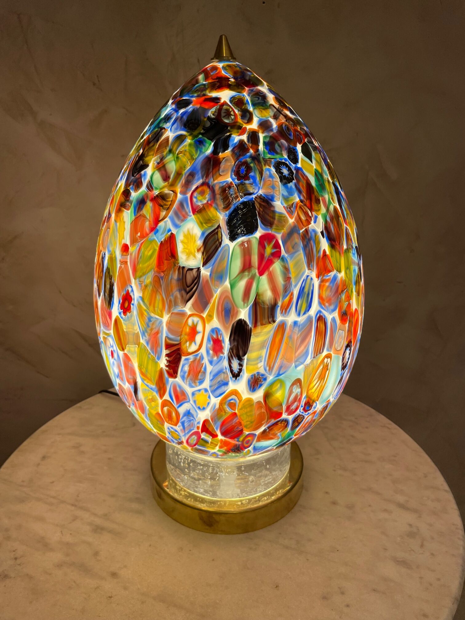 Murano egg lamp