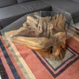 Olive tree stump coffee table