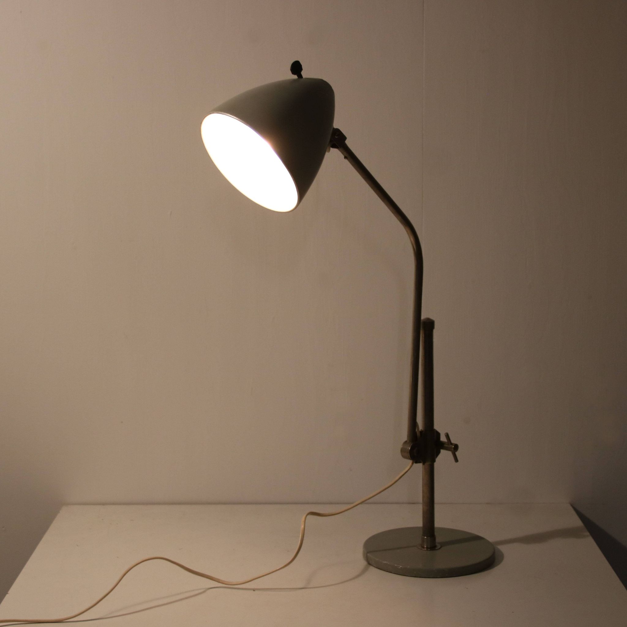 1950s Adjustable industrial desk lamp by Hala, Netherlands