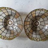 Pair of mother-of-pearl lampshades