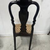 Set of eight Dutch marquetry chairs from the 19th century.