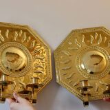 Pair of mid-century brass Swedish sconces by Torbjörn, tested