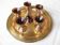 Caviar service in brass and blown glass