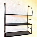 Black metal string shelf