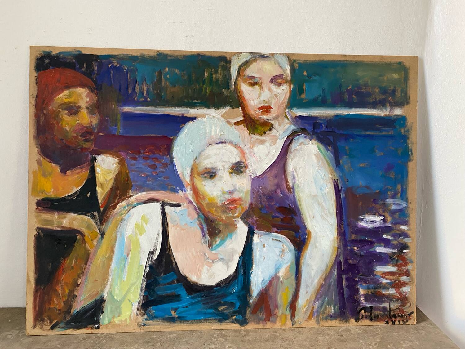 The bathers signed Patrice Landauer