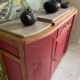 Raspberry art deco buffet