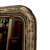 Louis Philippe mirror in wood and patinated stucco 19th century