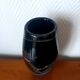 Black and gold glass vase in Murano style