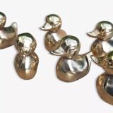 Vintage duck name tags set of 6