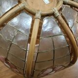 Suspension nacre et bambou