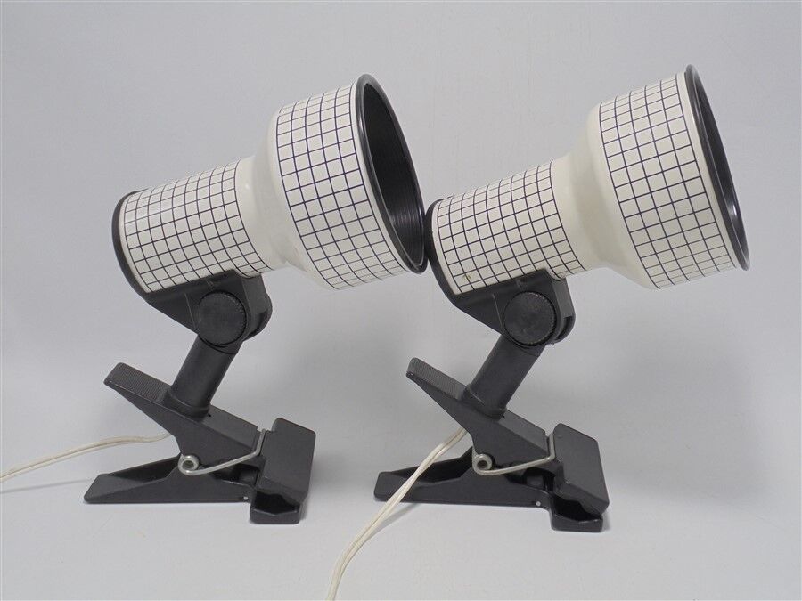Pair of vintage clip-on spotlights
