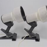 Pair of vintage clip-on spotlights