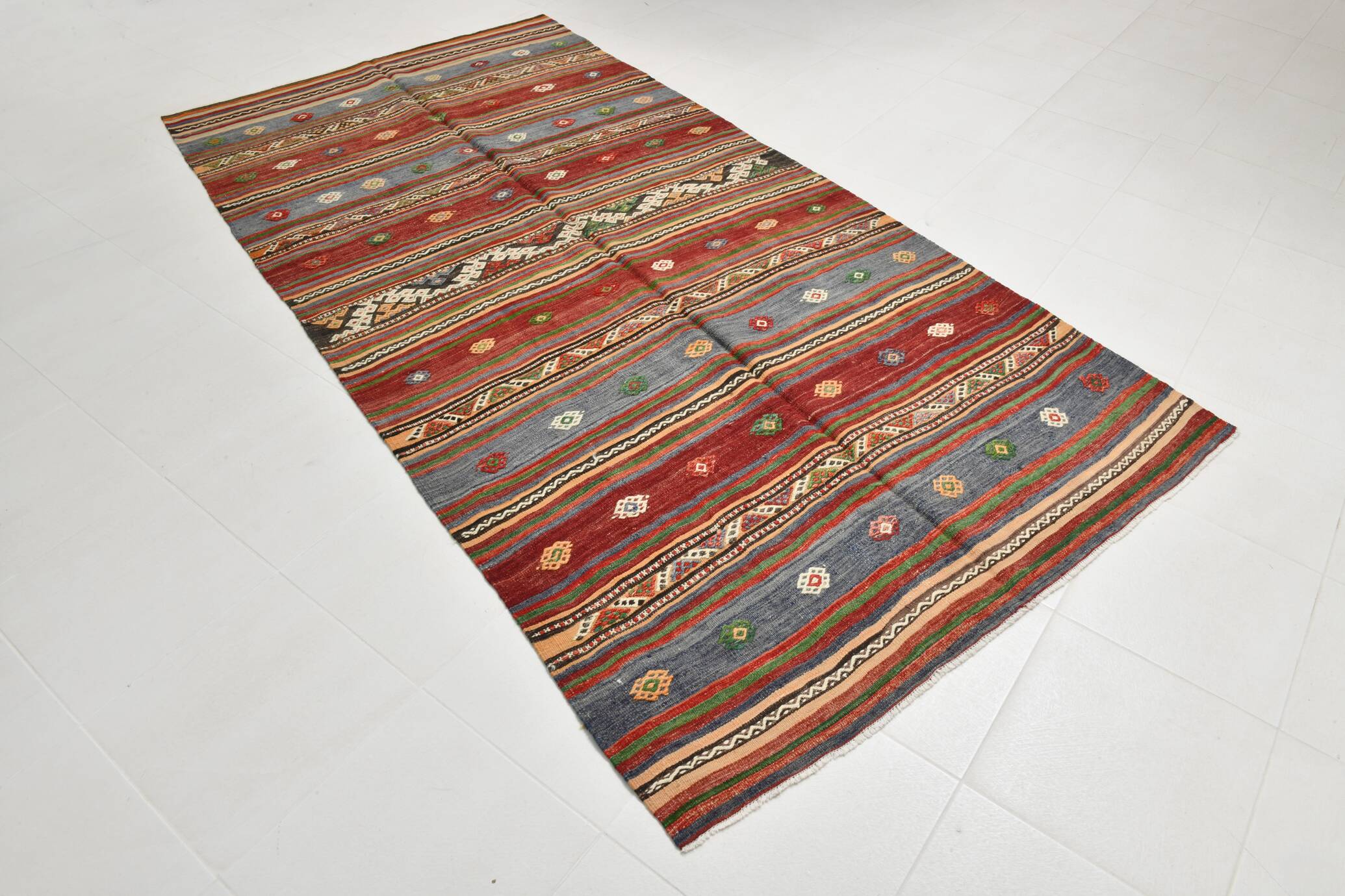 Tapis Oushak 6x10, tapis kilim antique, tapis de salon, 169x300