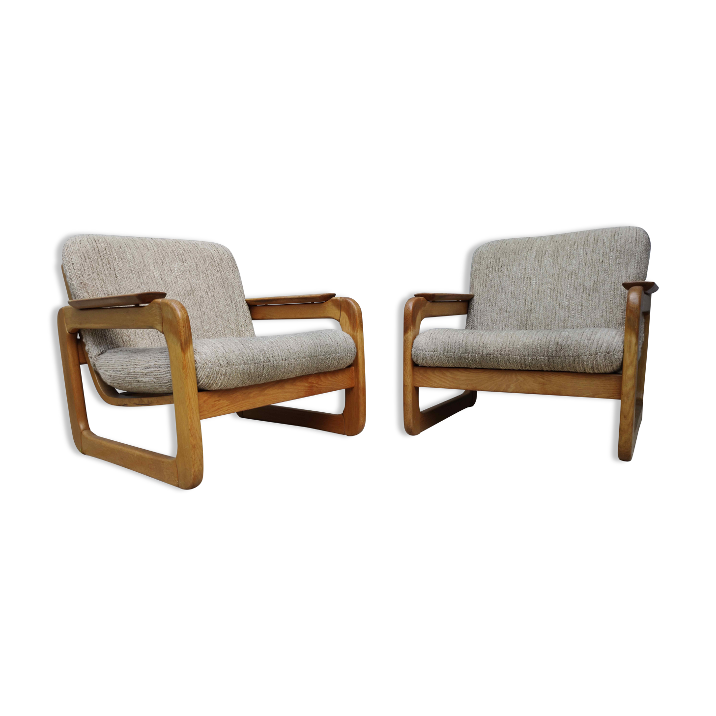 pair of armchairs Scandinavian style sled years 60/70