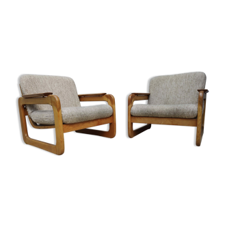 pair of armchairs Scandinavian style sled years 60/70