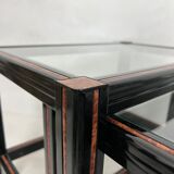 Set de 3 tables gigognes vintage noir