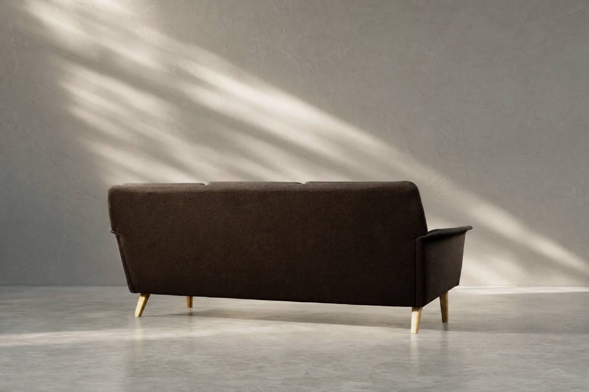 Mid-Century Danish Brown 3-Seater Sofa by Folke Ohlsson for Fritz Hansen