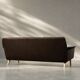 Mid-Century Danish Brown 3-Seater Sofa by Folke Ohlsson for Fritz Hansen