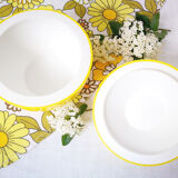 Yellow Ice Cube Apple / Vintage Ice Bucket