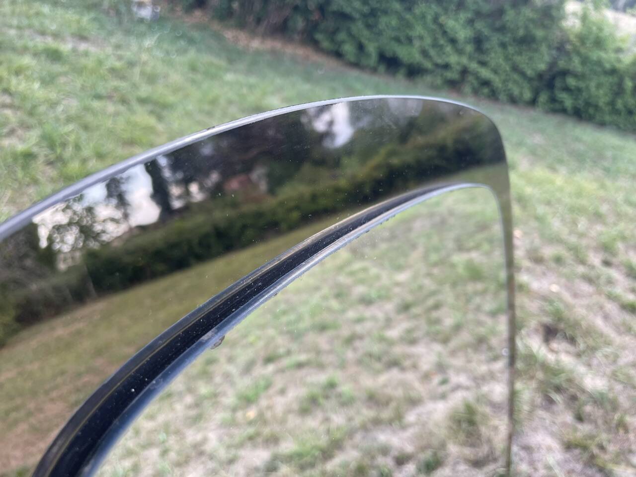 Vintage Wall Mirror, smoked glass, two-tone circa 1980s