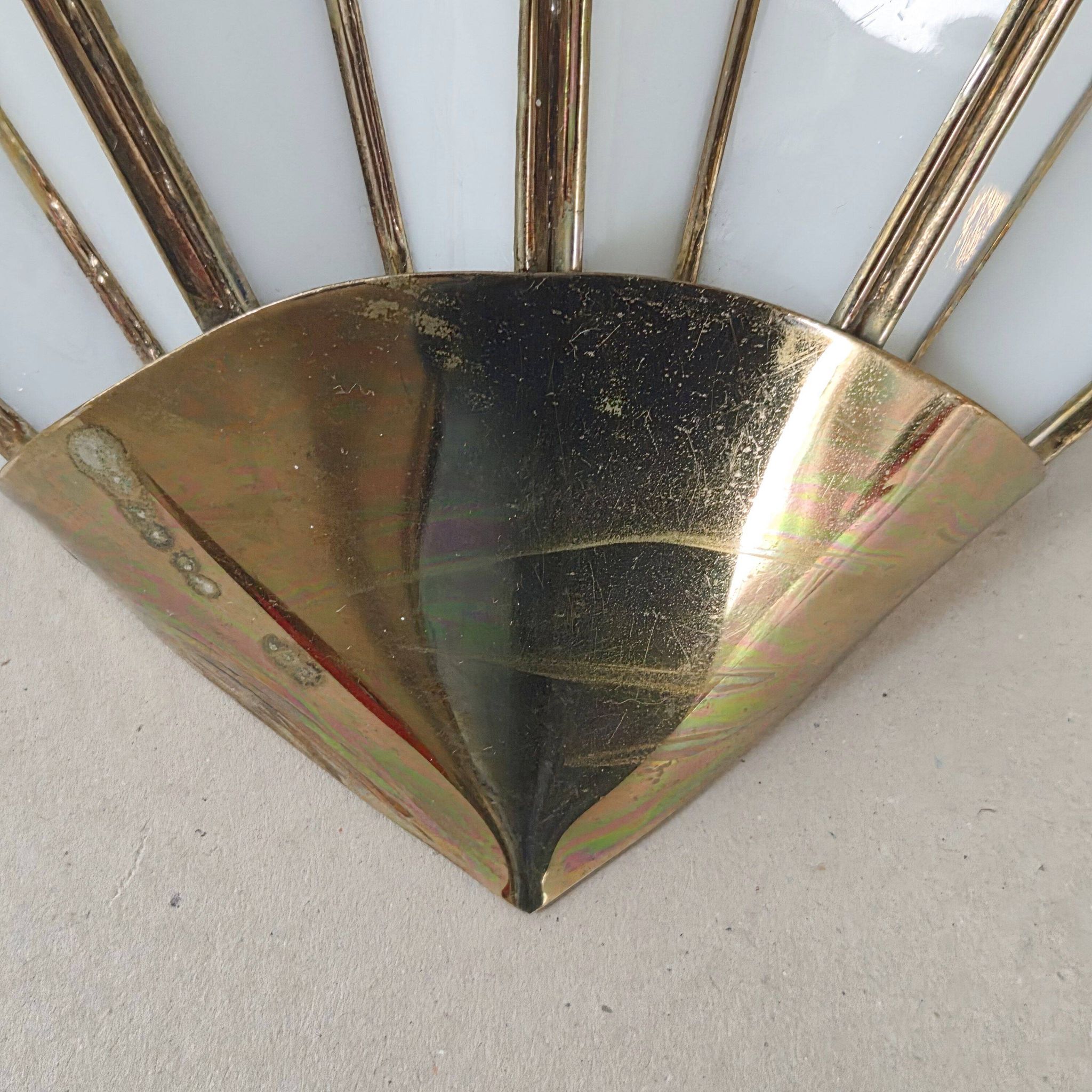 Vintage 1970s Art Deco wall light