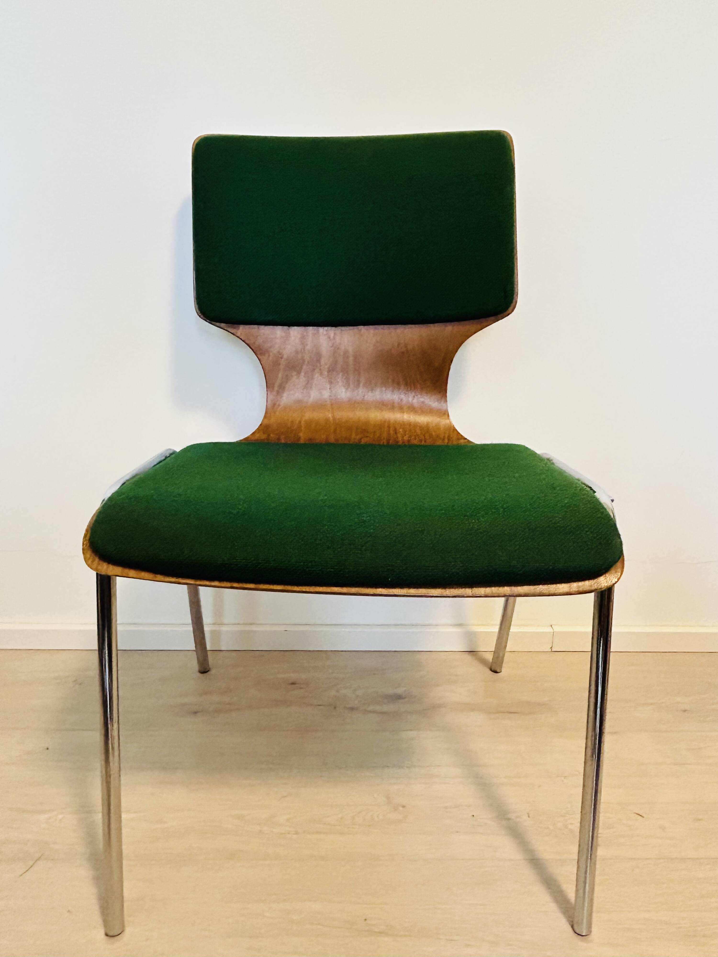 Vintage School Chairs from Denmark 1970’s Set of 4