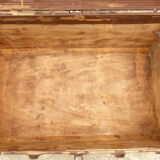 Former large wooden and iron trunk