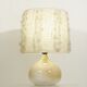 Lampe vintage en céramique beige abat jour en laine, France 1960s
