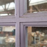 Pair of Colored Glass Doors with Frame - 1960s