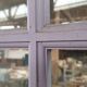 Pair of Colored Glass Doors with Frame - 1960s