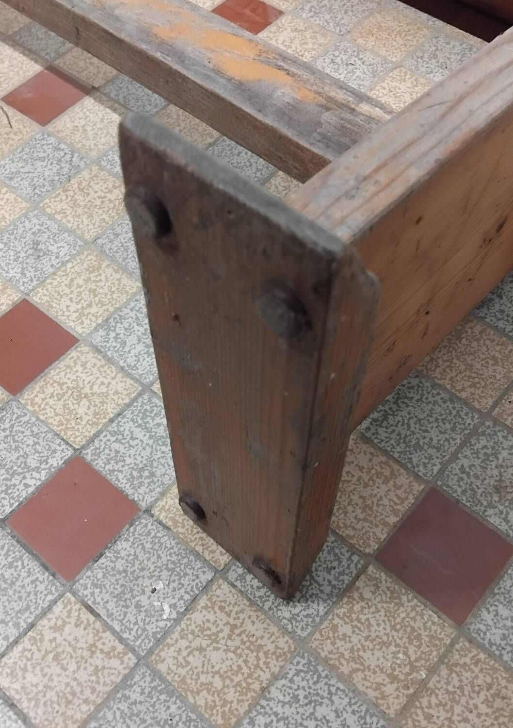 Old small wooden bench