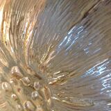 Amber glass ceiling rose by Limburg / vintage 1960s