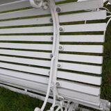 Old cast iron garden bench