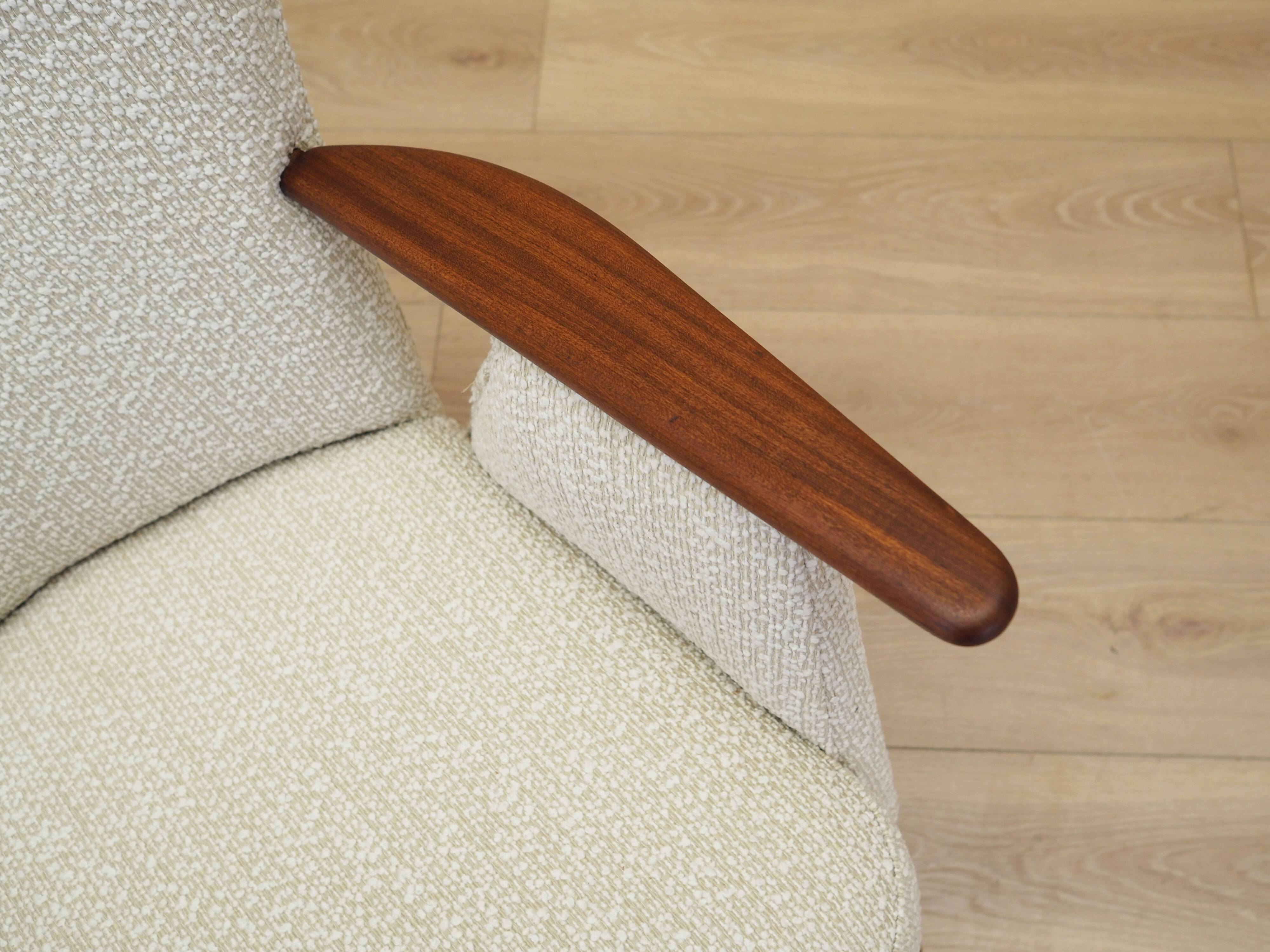 Cream armchair, Danish design, 1970s, production: Denmark