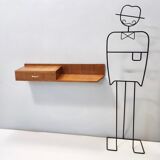 Beech and Durmast Wall-Mounted Console Table Italy