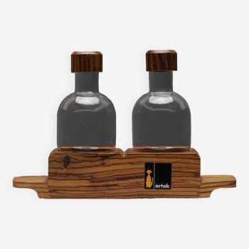 Mid Century olive oil and vinegar set designed and produced by Artek 1960