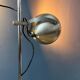 Mid-century vintage floor lamp Herda "Eyeball" in silver