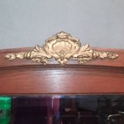 Mirroir biseauté, cadre en bois