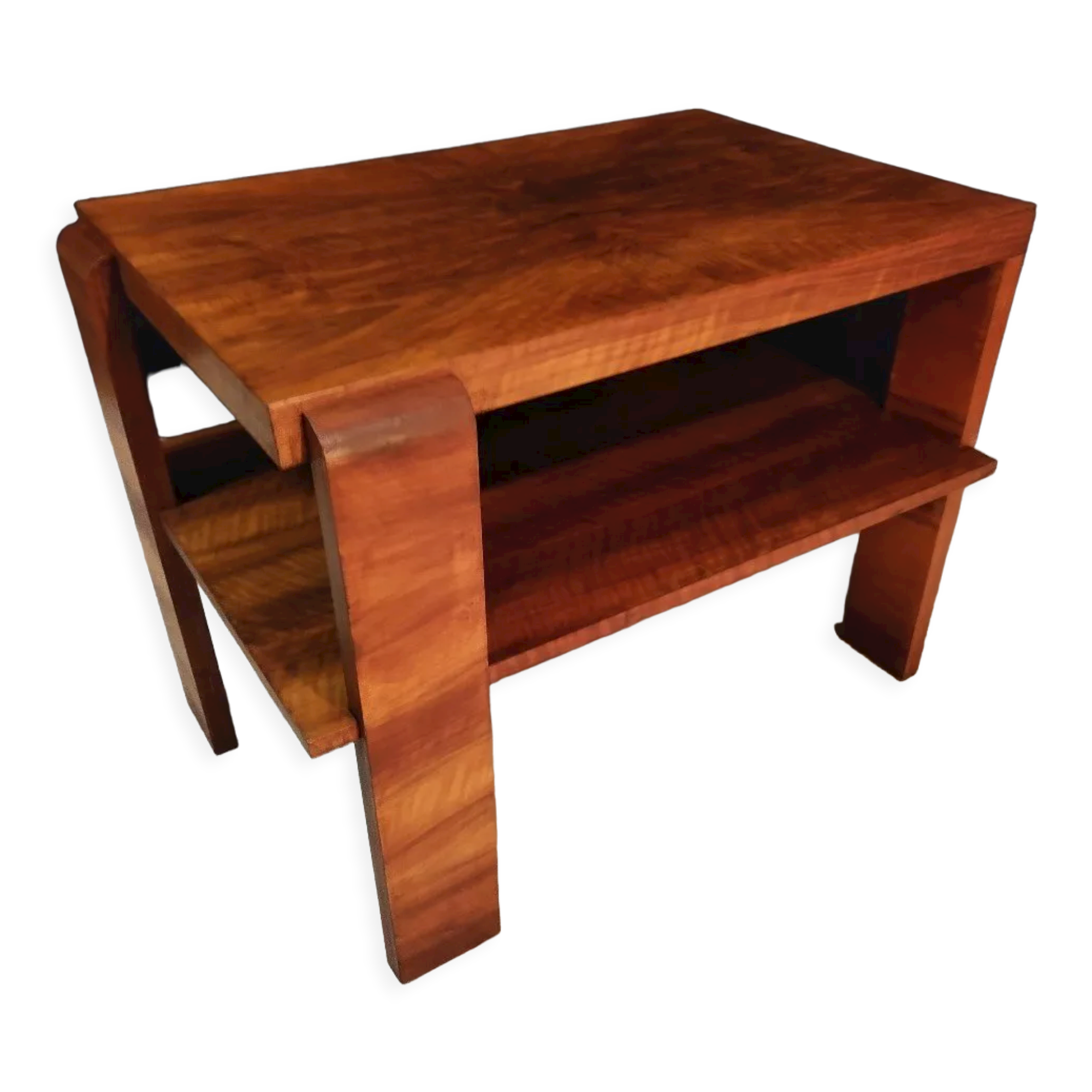 Art deco walnut coffee table