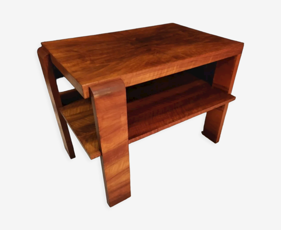 Table basse art déco en noyer