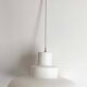 White lacquered chandelier Italian design 80s Diameter 50 cm