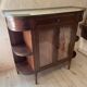 Antique marble and wood sideboard