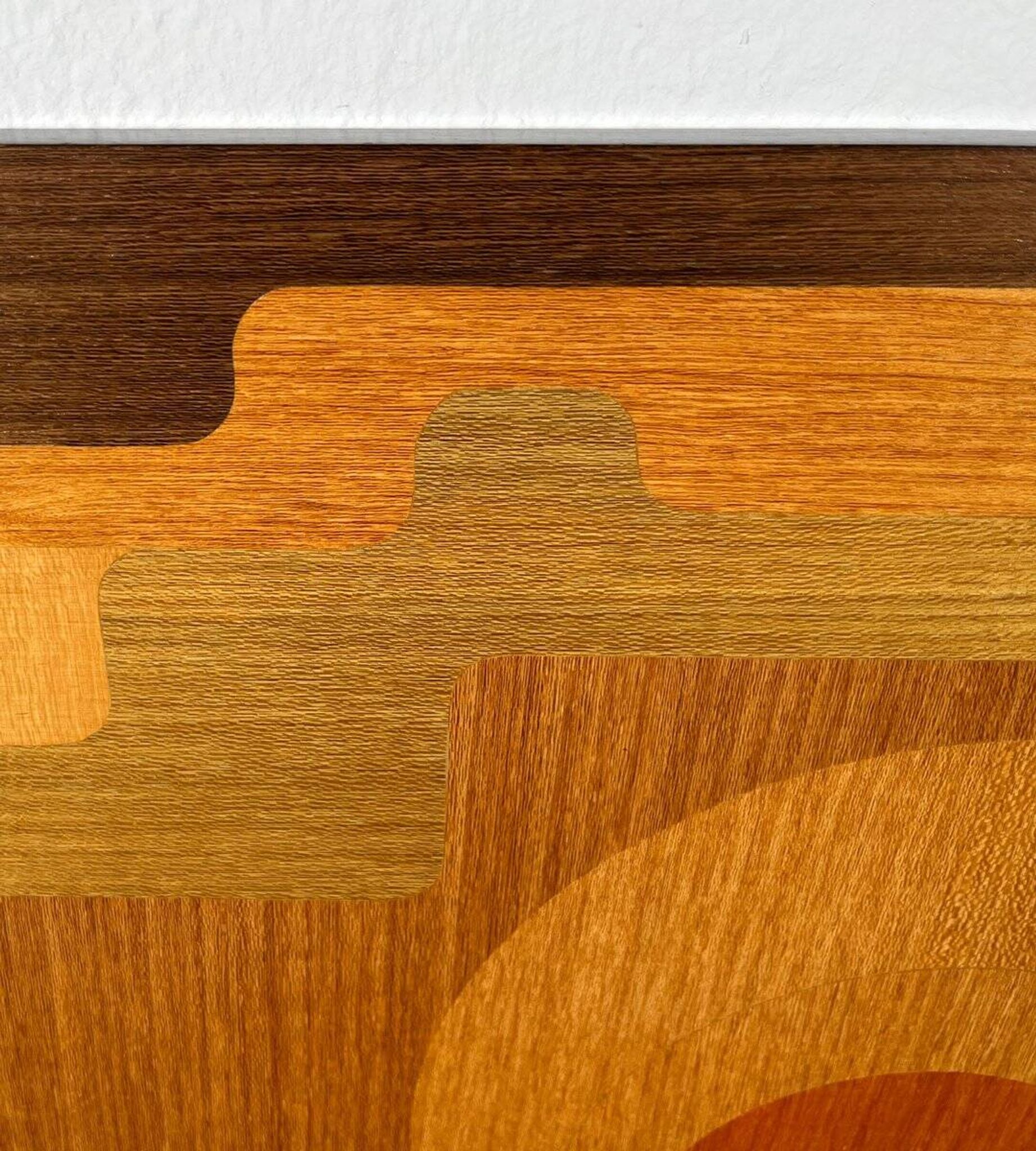 Mid-century wood veneer intarsia wall panel, 1960s