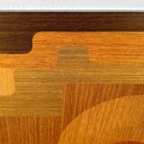 Mid-century wood veneer intarsia wall panel, 1960s