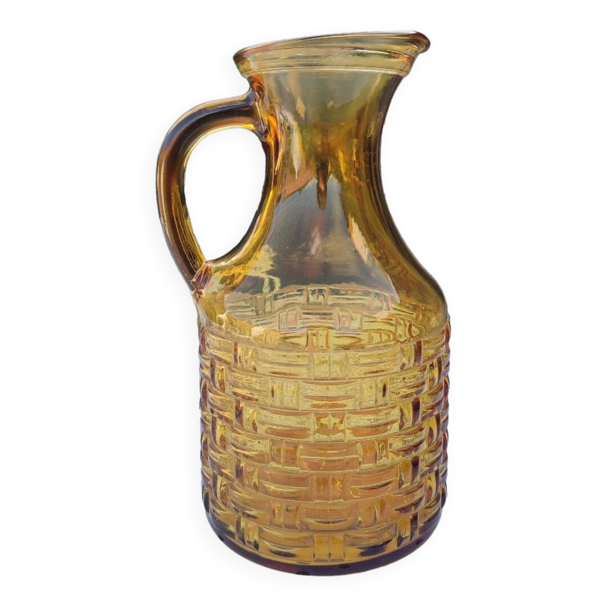 vintage amber decanter