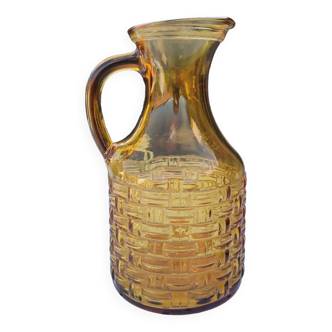 vintage amber decanter