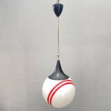 Hanging Pendant Lamp with Round Glass Shade