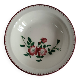 Large round, shallow earthenware dish, sarreguemines, epernay pattern